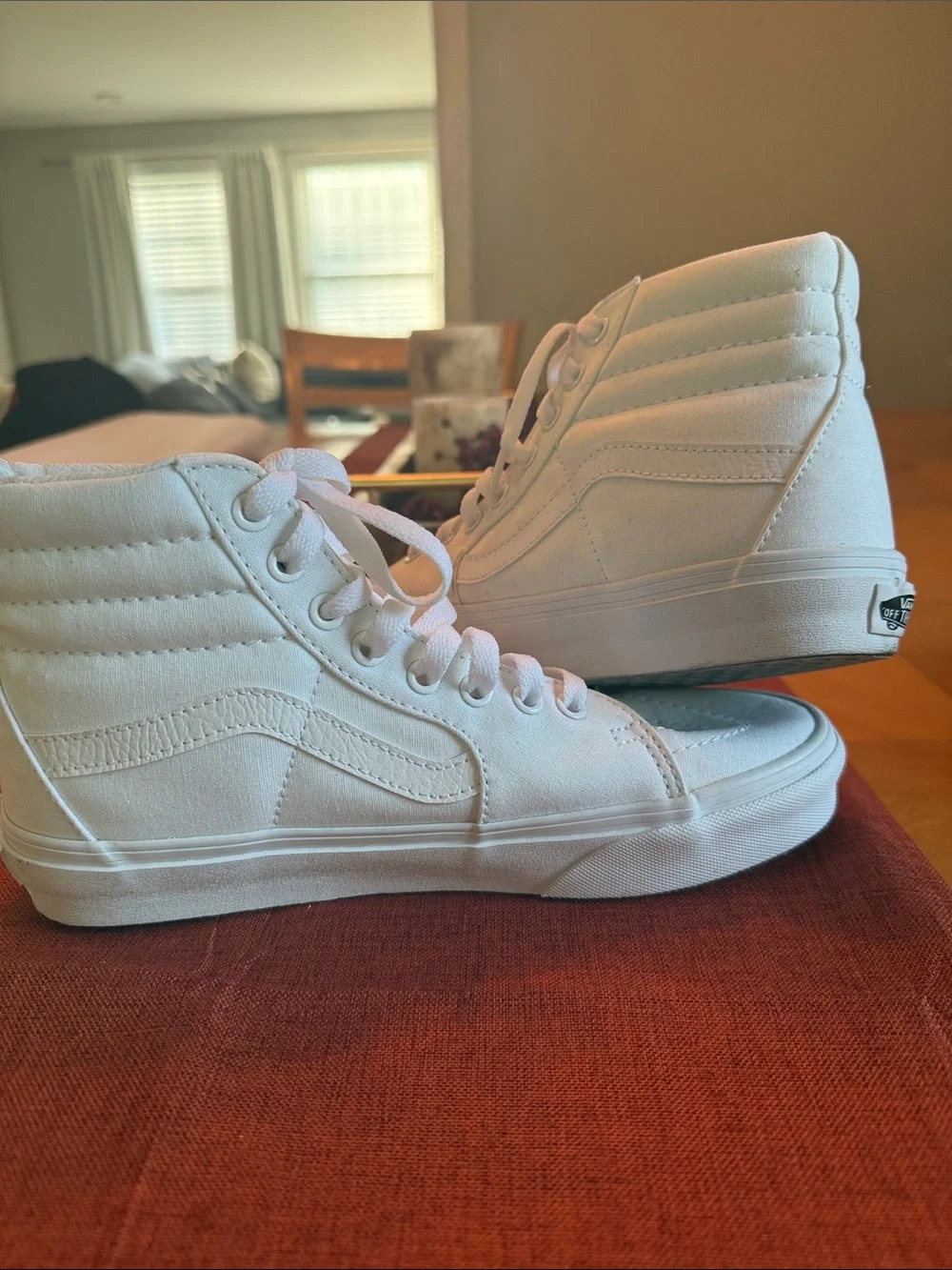 Vans White High-Top Canvas Sneakers